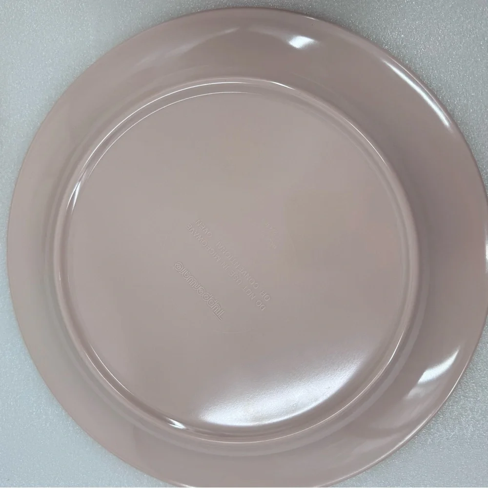VINTAGE 4 Pcs TUPPERWARE MELAMINE DISH SET  Pink Plate Bowl Coffee Drink Cup